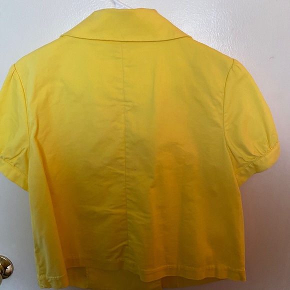 Bright yellow button front jacket - Picture 4 of 4